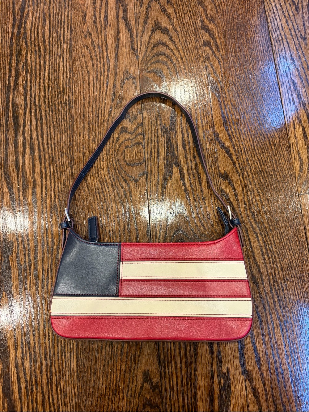 American flag leather purse